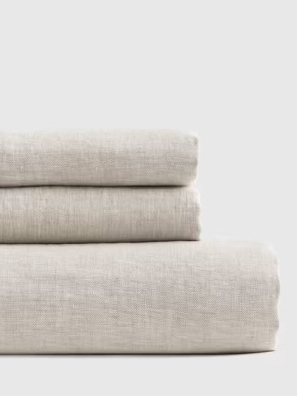 Quince European Linen Fitted Sheet (ONLY) Queen Natural Chambray